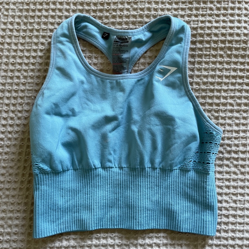 Gymshark long lined bra (S) in blue